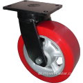 12 '' Platte Top Swivel Industrial Caster PU-Rad mit Bremse